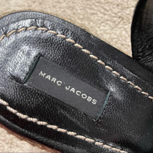 MARC JACOBS Nathalie Crystal & Pearl Embellished Raffia Espadrille Wedges - Picture 12 of 16